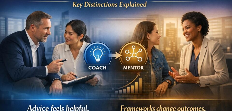 difference between coach and mentor