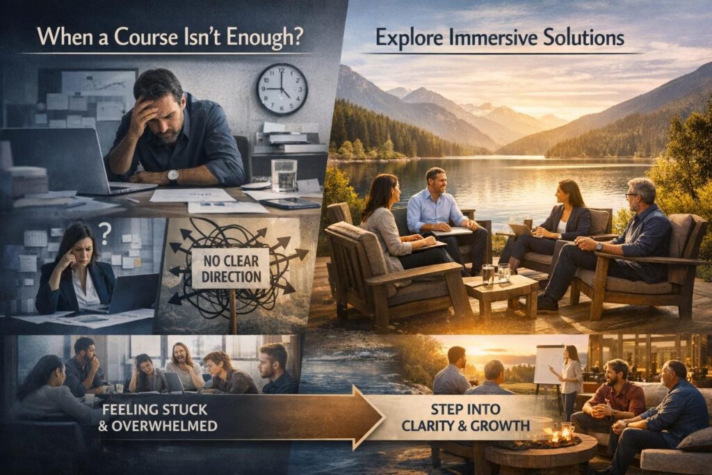 immersive retreats vs courses