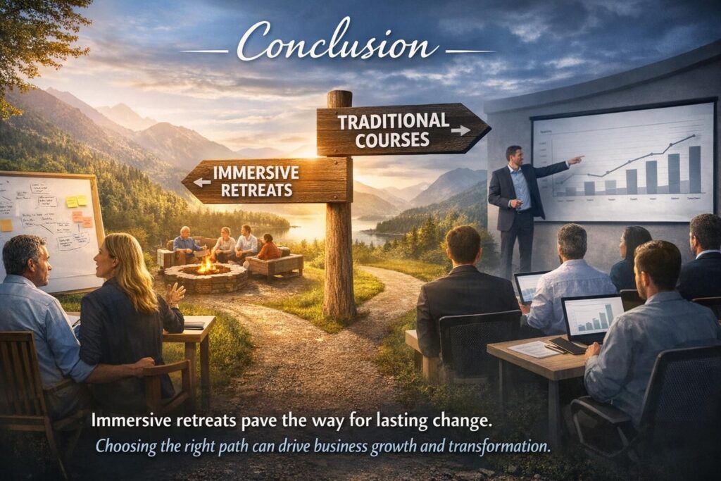 immersive retreats vs courses