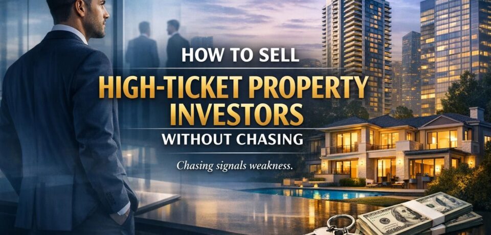 how to sell high ticket property investors