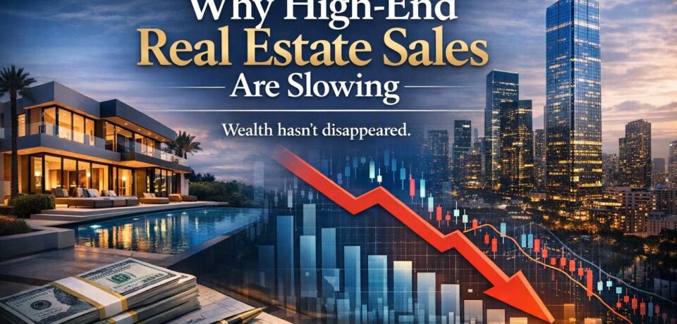 high end real estate sales slowing